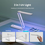 Uv Light For Resin Curing, Uv Resin Light, Wireless & Rechargeable Ultraviolet Lamp, 3-In-1 Uses, Foldable Blacklight Led, Craft Supplies Tools For Jewelry Making, Craft Molds, White