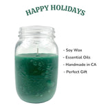 - Pine Balsam Mistletoe Scented 24 Oz. Mason Jar Candle - Perfect Holiday Season Gift Soy Wax Hand Poured In California