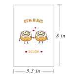 Cute Buns Butt Card, Cinnamon Rolls Foodie Pun Card, Anniversary Card, Valentine'S Day Gift Idea, Dem Buns Dough Theme Card