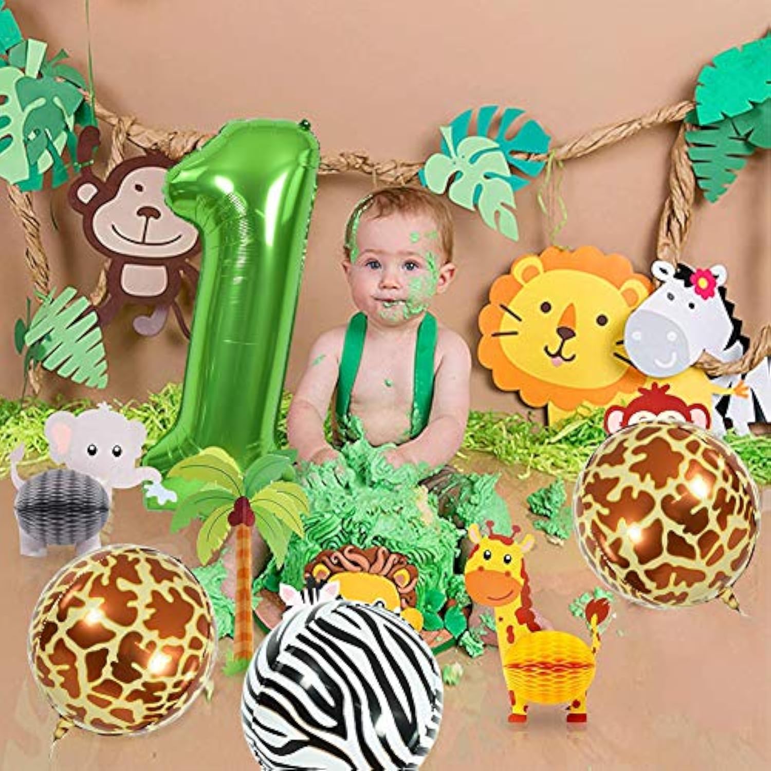 40 Inch Large Green Numbers Balloons 0-9, Number 5 Digital 5 Helium Balloons, Foil Mylar Big Number Balloons For Birthday Party Anniversary Supplies Decorations