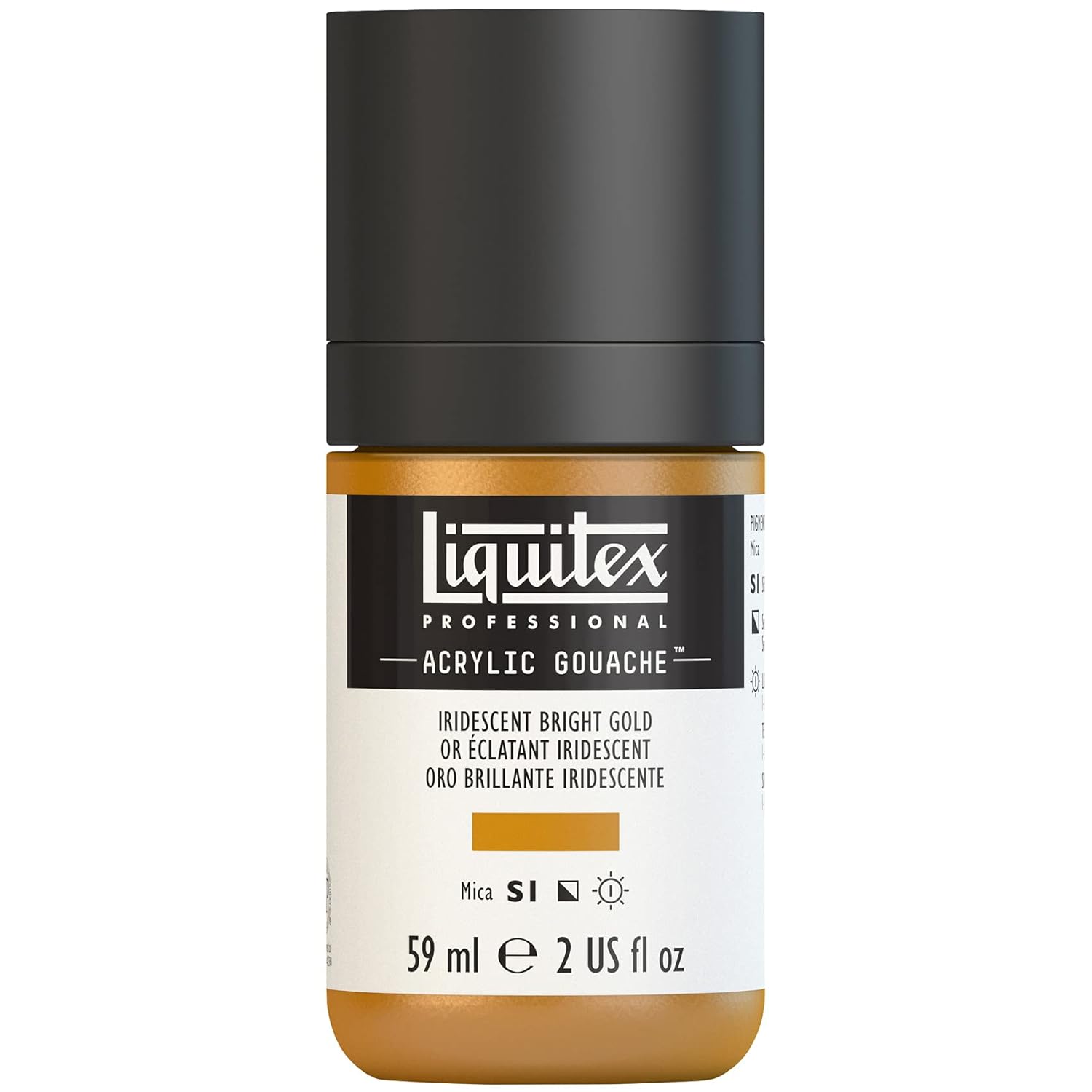 Liquitex Professional Acrylic Gouache, 2-oz (59ml) Bottle, Iridescent Bright Gold