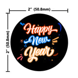 Christmas Happy New Year Stickers,2 Inch New Year Envelope Seals,Holiday Party Favors Supplies,Chinese New Year Decorations Labels,250 Pcs Per Roll