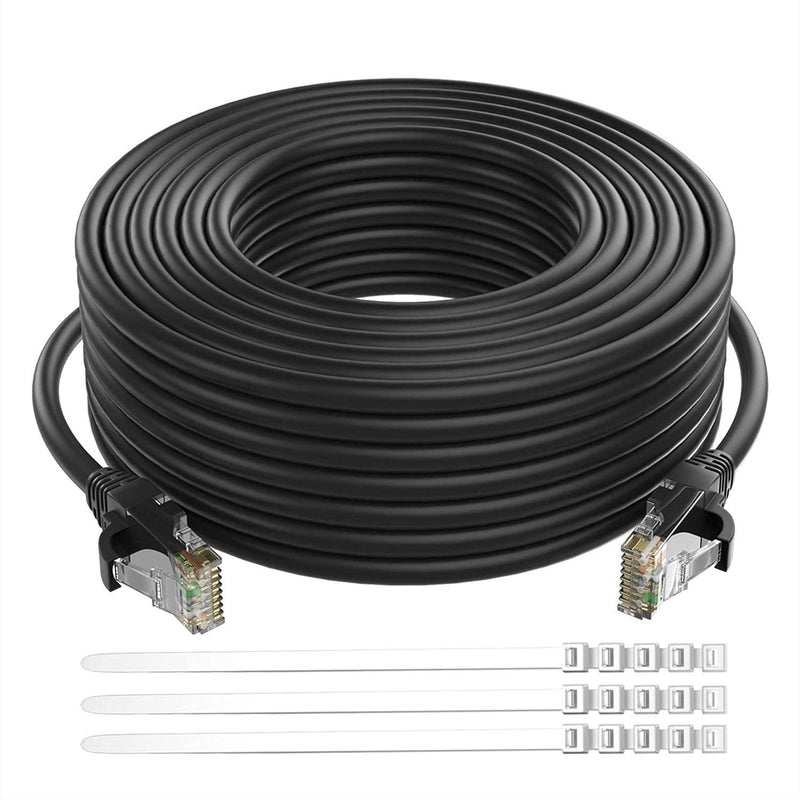 Cat 6 Ethernet Cable 150 Ft-Black, Gigabit Internet Cable (4-Colors And 25-300