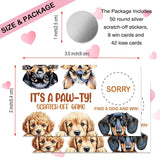 50 Pcs It'S A Pa Theme Scratch Off Game Cards, Dog Themed Party Game Scratch Cards, Dog Birthday Party Raffle Tickets For Dog Lovers, Lottery Group Reveal Games Activity Supplies