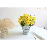 Potted Artificial Daisy Flowers Bonsai Plant Silk Flowers With Pot Fake Flower Arrangements For Home Office Restaurant Table Windowsill Garden Decor, Yellow