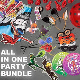 50 Pc Zag Heroez / Ladybug Themed Birthday Party Box Supplies, Backdrop & Props