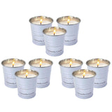 Enhanced Scents Outdoor Citronella Candles, 9 Pack, White, Repel Scented Candles, Control, For Patio, Camping, Outside, Home Scented
