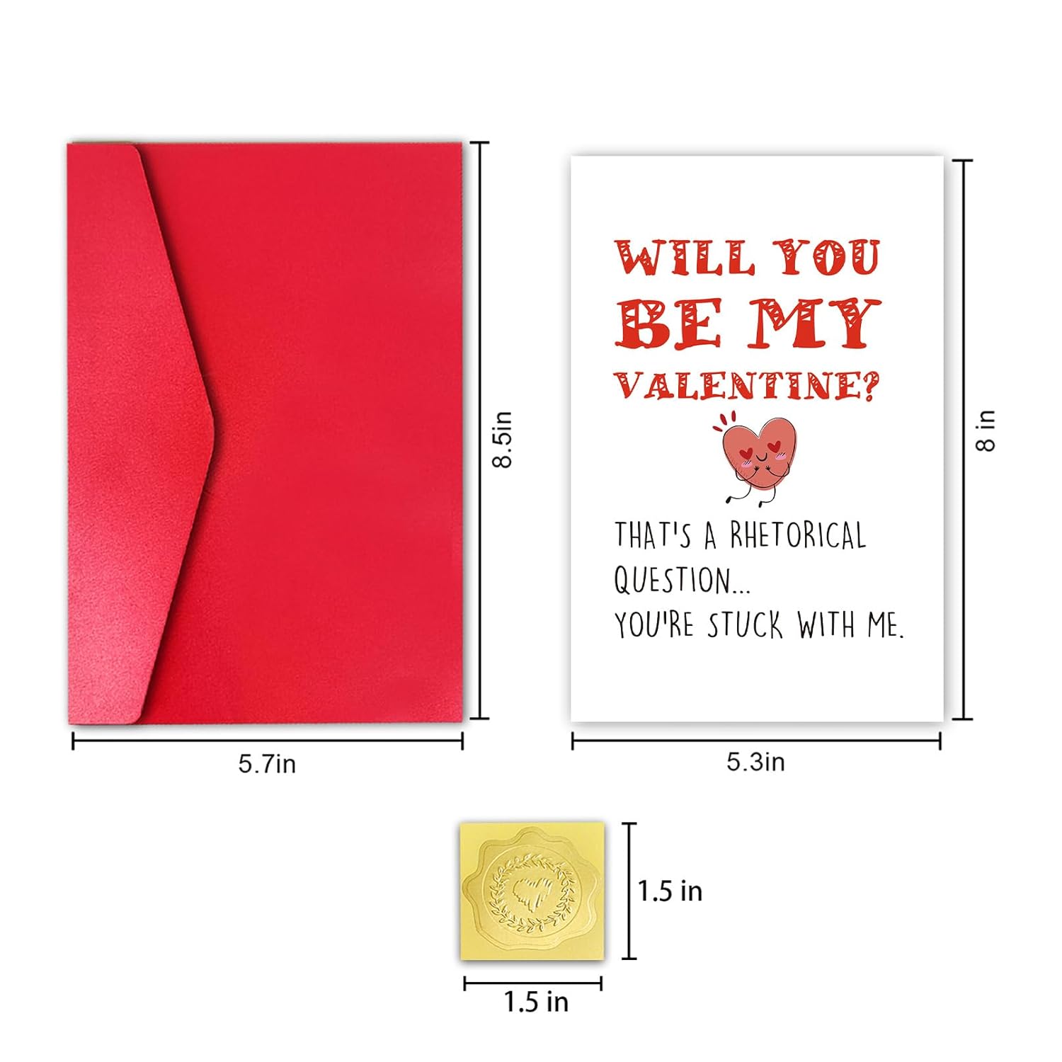 Funny Valentines Day Card For Boyfriend Him, Cute Valentine’S Day Card From Girlfriend Her,(Will You Be My Valentine)