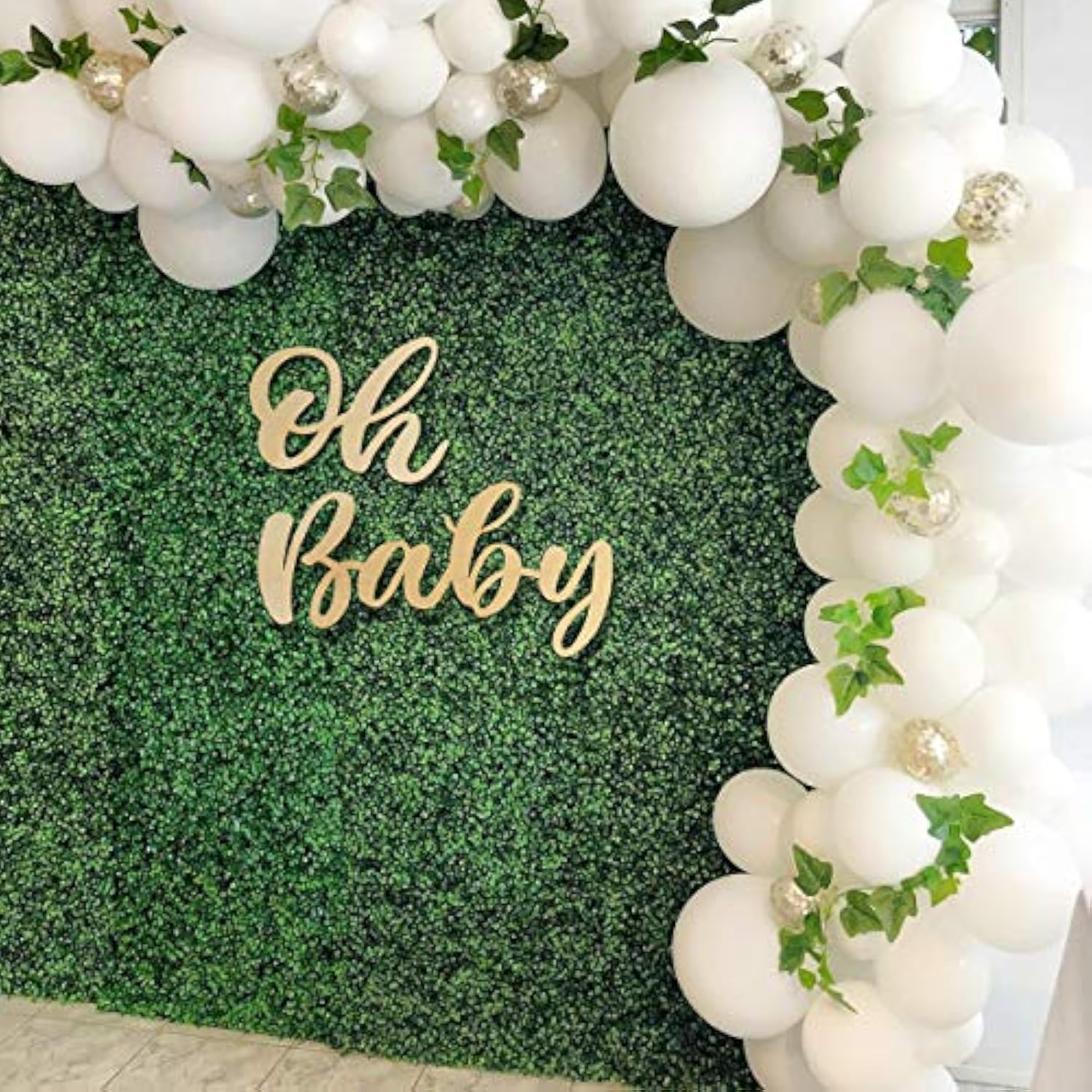 Wood Baby Sign Baby Shower Banner For 1St Birthday Backdrop, Party Sign Wooden Cutout Nursery Decor,Party Banner Event Decorations For Gender Reveal Backdrop Announcements