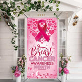 Pink Ribbon Door Banner 3x6FT Breast Cancer Awareness Decorations