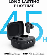 P30i Noise Cancelling Earbuds, 45H Playtime, Bluetooth 5.4, IP54, Black