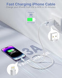 Apple MFi Certified iPhone Charger 6FT USB to Lightning Cable Fast Charging Braided Cord for iPhone iPad AirPods