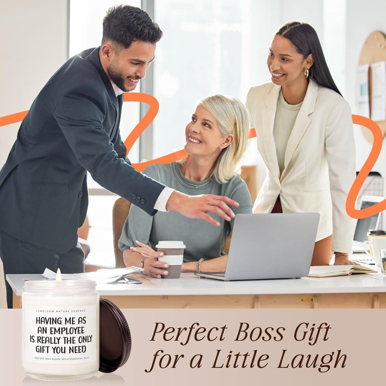 Funny Boss Gifts For Women, Men - 9Oz Lavender Scented Soy Wax Candle - Best Bosses Gifts For Boss Lady, Female, Male, Manager, Appreciation, Birthday, Boss'S Day, Christmas