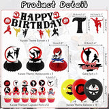 Karate Sports Party Supplies - Taekwondo Birthday Banners, Cake Toppers, Table Centerpieces, Balloons For Boy Girl Party