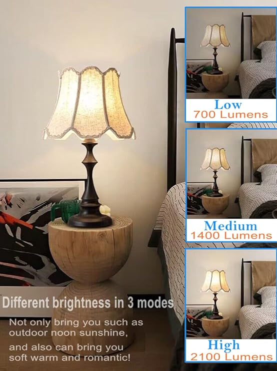 3 Way LED Light Bulbs 4 Pack A19 E26 50 100 150W Equivalent 3000K Soft White