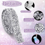 6 Rolls Self Adhesive Rhinestone Ribbons, Sliver Resin Rhinestone Strips, Diamond Crystal Rhinestone Ribbon Roll Stickers Glitter Bling Ribbons For Crafts Fabric Car