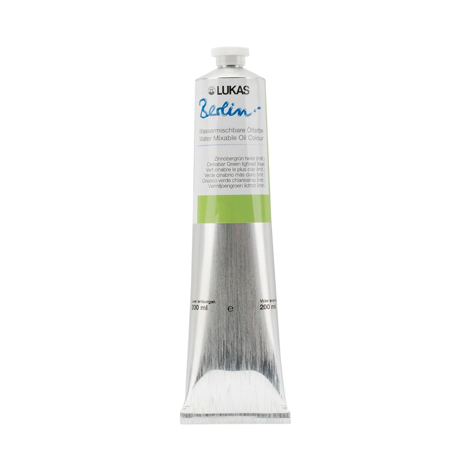 LUUKAS Water Mixable Premium Oil Paint 200 ml Pewter Green Light (Imitation).
