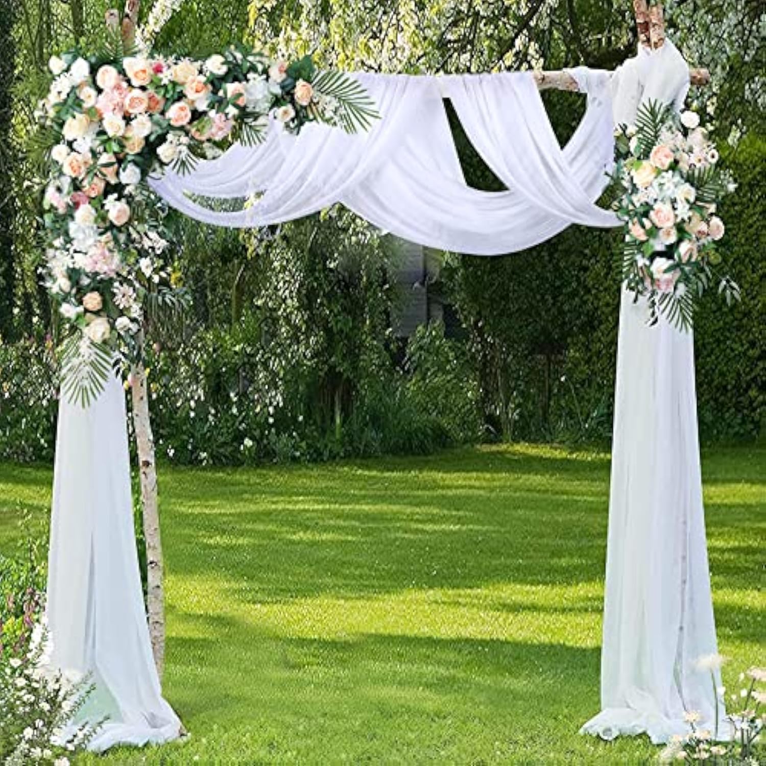 Blush Wedding Arch Draping Fabric, 19Ft x 28" Panel for Ceremony & Home Decor