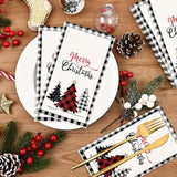 100 Christmas Guest Napkins 3Ply Buffalo Plaid Christmas Tree Paper Napkins For Bathroom Merry Christmas Napkins Disposable For Home Kitchen Dinner Paper Towels For Winter Xmas Holiday
