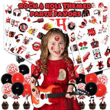 96 Pcs Born To Rock And Roll Pre-Cut Temporary Tattoos For Kids | Super Cute Themed Birthday Party Favors, Supplies, Decorations, Music Fake Tattoo Stickers (Multiple)