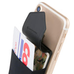 Secure Stretchy Fabric Phone Wallet, Stick-On Card Holder for iPhone & Android