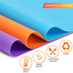 3 Pack Silicone Mats For Crafts, Premium Playdough Mat,A3 Size Silicone Sheet, Liquid, Resin Jewelry Casting Molds Mat,15.7 "X11.8" Nonstick & Nonslip Heat-Resistant Table Protector By