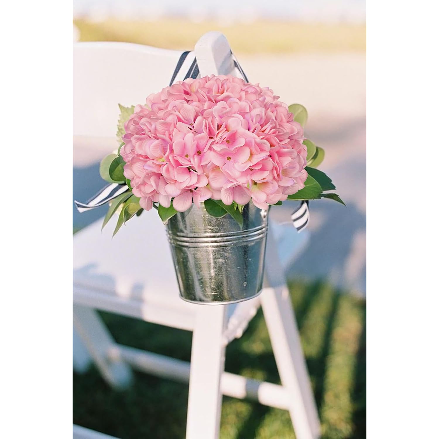 6 Pcs Pink Hydrangea Artificial Flowers Heads With Stems Silk Faux Hydrangea Pink Fake Flowers For Home Indoor Outdoor Diy Floral Wedding Flower Bouquets Kitchen Table Centerpiece Decor