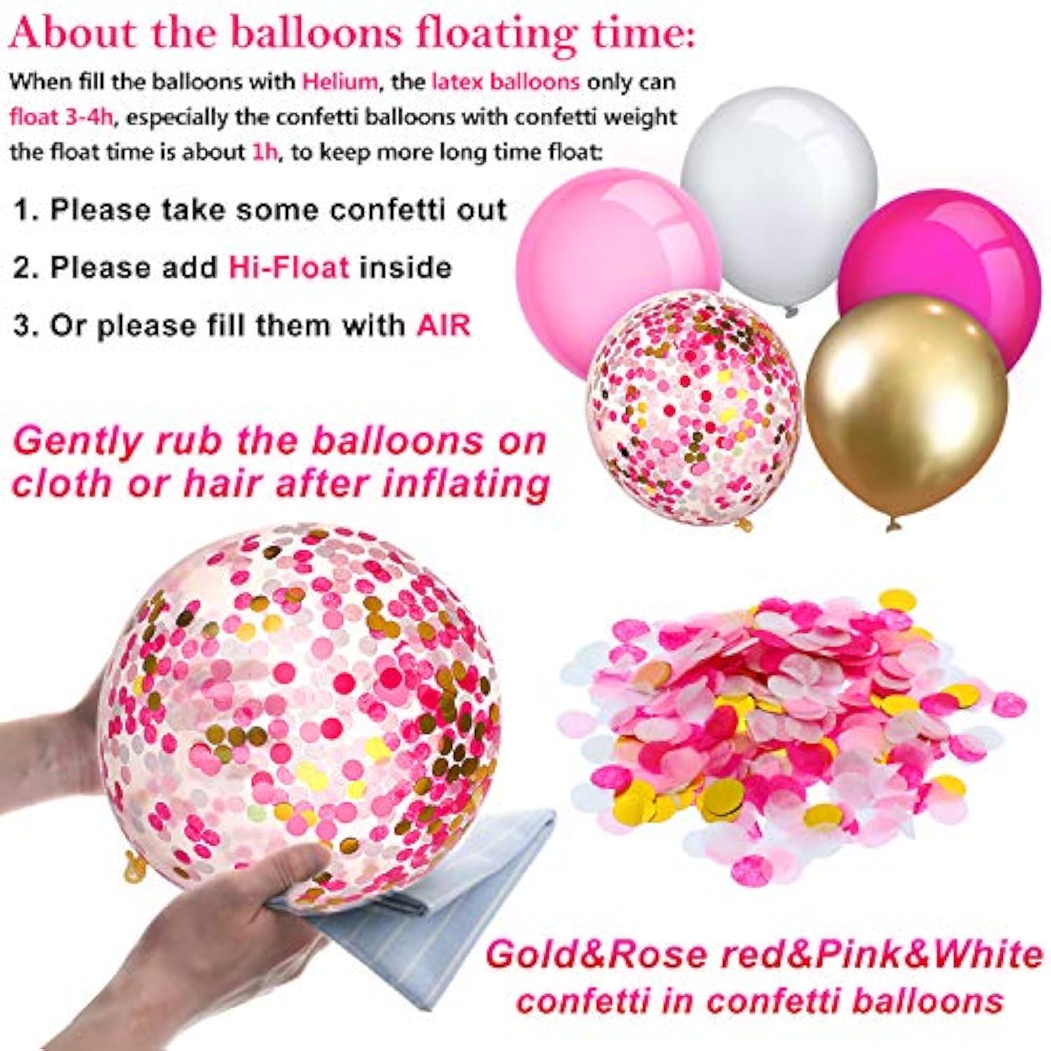 129 Pieces Valentine'S Day Balloon Arch Kit Include Latex Balloons Con