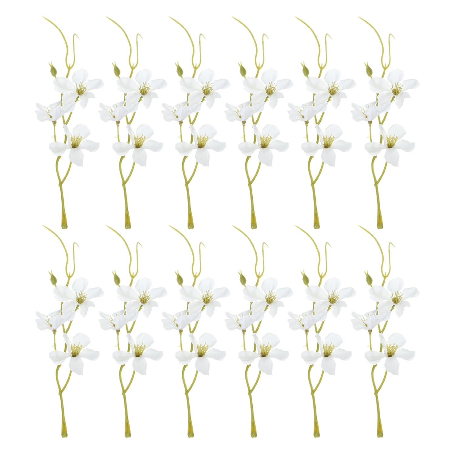 12Pcs Artificial Orchid Flower For Floating Candle Centerpieces White