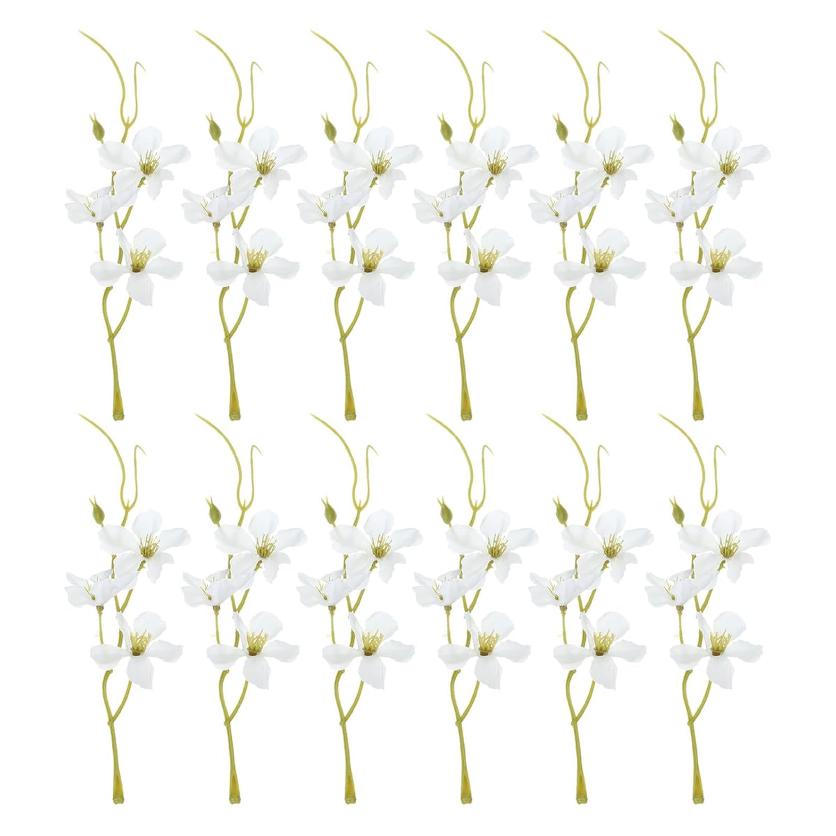 12Pcs Artificial Orchid Flower For Floating Candle Centerpieces White