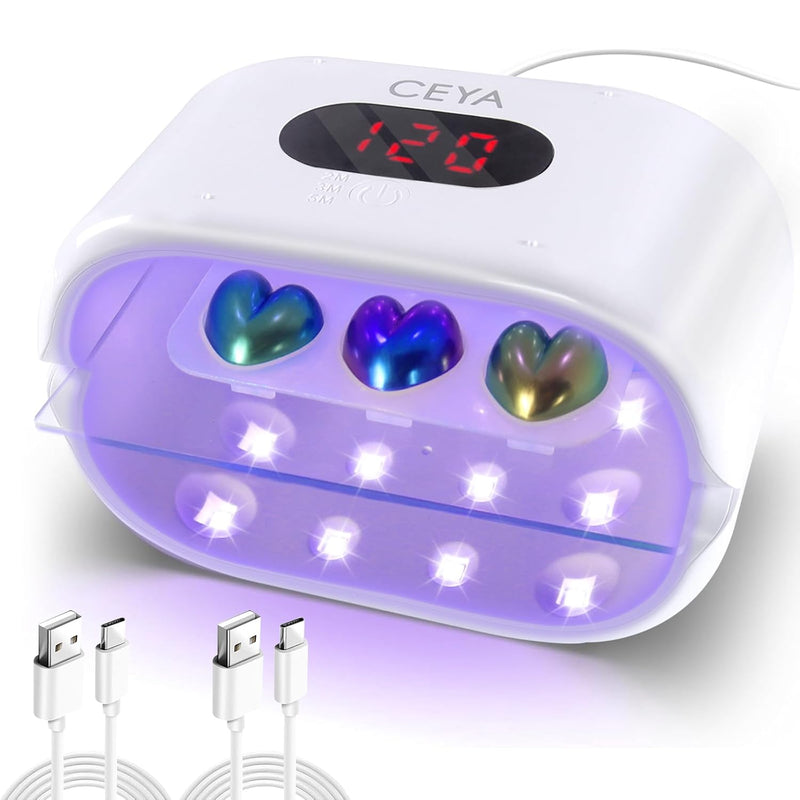 Uv Light For Resin,Double-Sided Uv Resin Lamp 36W Fast Curing With 2Pcs Usb Cable,Digital Display (2M 3M 5M),Uv Lamp 360° Coverage For Curing, Molds, Jewelry Making, Diy Craft