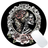 Day Of The Dead Sugar Skull Girl Image Mouse Pad Round