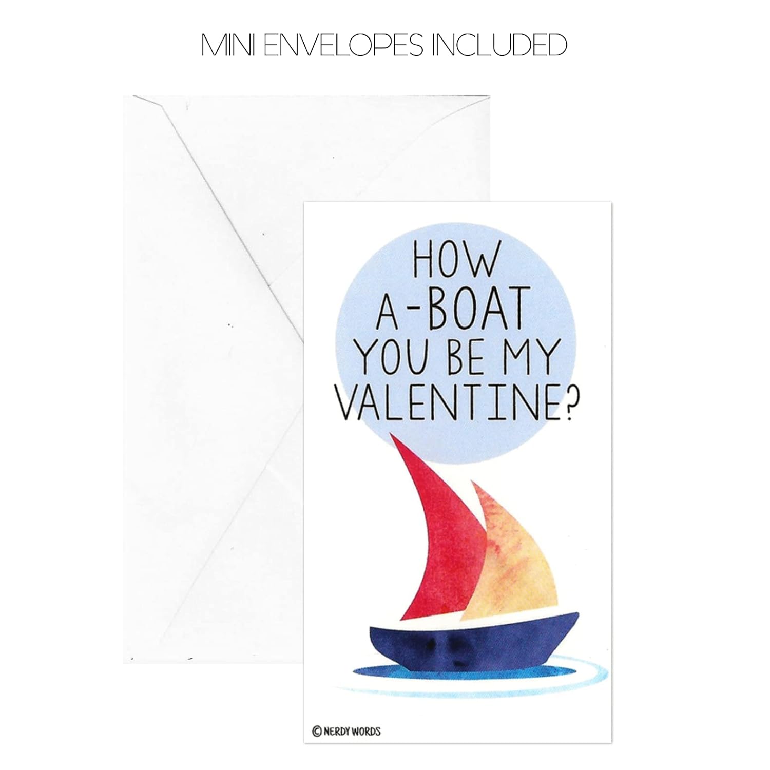 Mini Nautical Boat Anchor Shrimp Lighthouse Valentines (Wallet-Sized Valentines With Tiny Envelopes) Ocean And Sea Cards For Valentine'S Day (Set Of 24)
