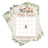 Woodland Baby Shower Game - Baby Bingo, Set Of 50