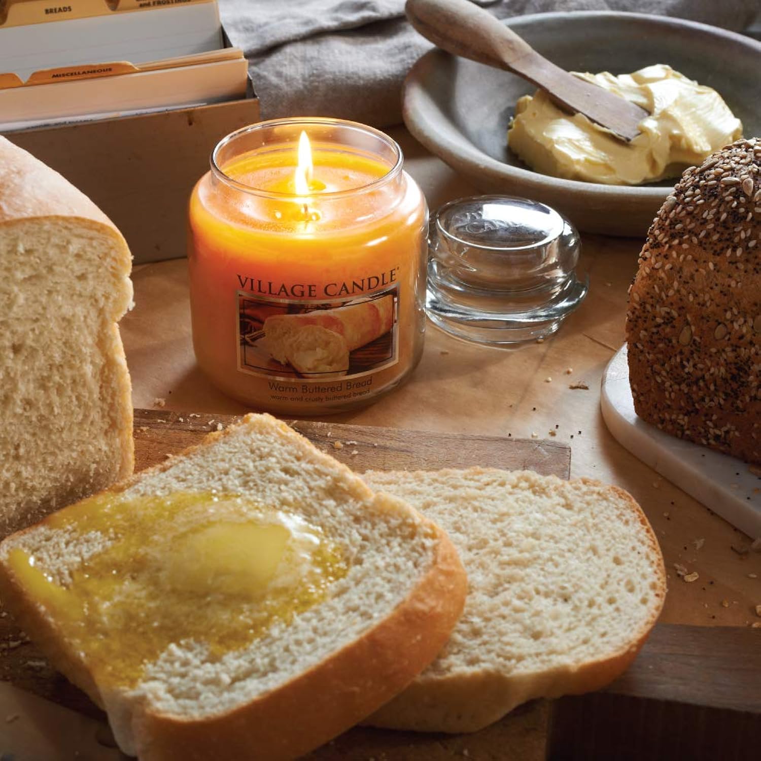 Warm Buttered Bread Medium Apothecary Jar, Scented Candle