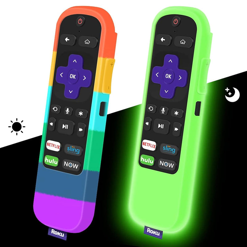 2 Pack Case For Tcl Roku Tv Steaming Stick 3600R Remote,Silicone Cover Roku Vo