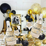 2Pcs Celebrate Champagne Balloons, Big Size Champagne Stars Glitter Aluminum Foil Balloons For Birthday Bachelor Wedding Graduation Party, 83X94 Cm