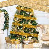 10 Pack 10 Feet Foil Fringe Garland Metallic Tinsel Banner Wall Hanging Curtain Streamers Backdrop For Parade Floats Bachelorette Birthday Party Thanksgiving Christmas Decorations(Champagne Gold)