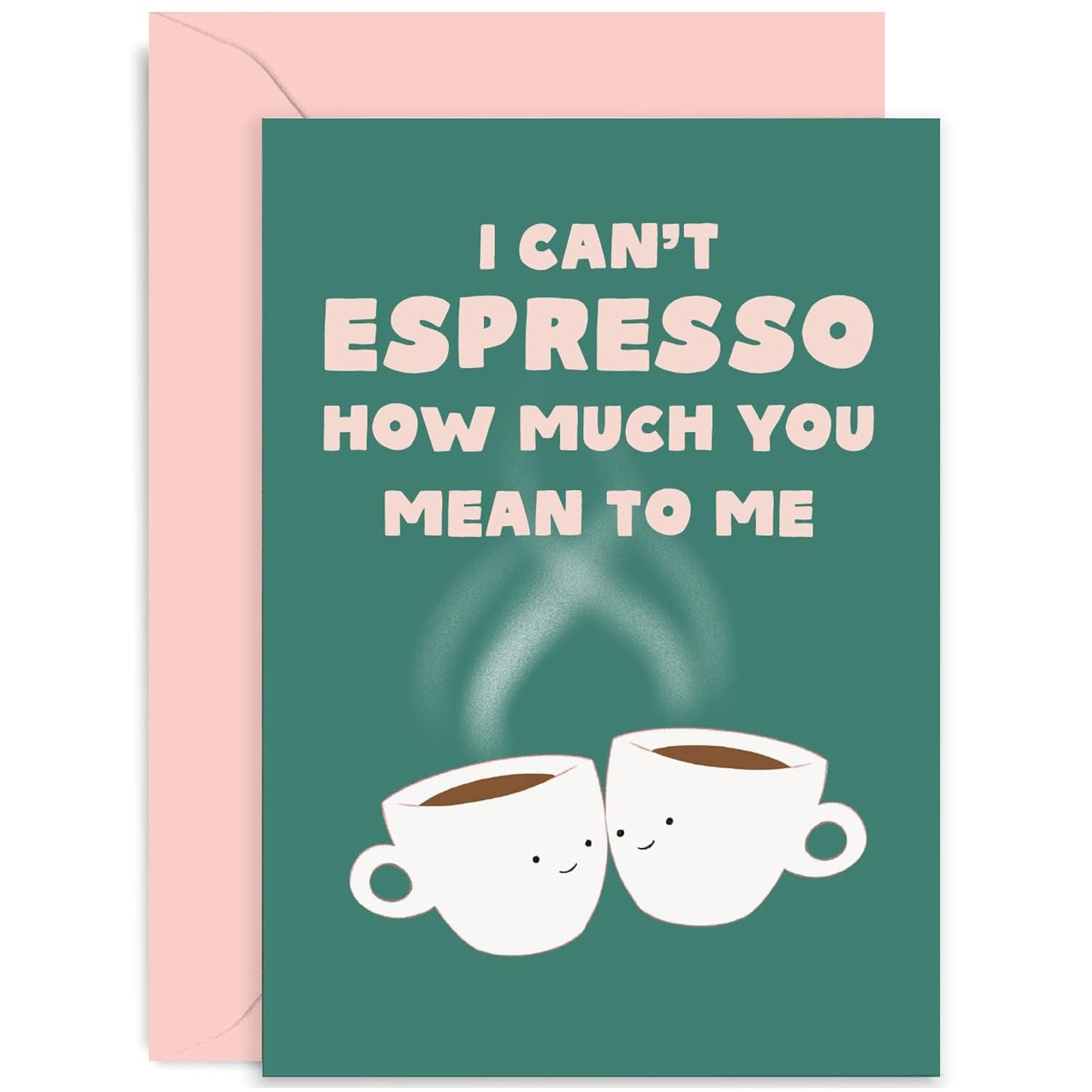 Old English Co. Cute Anniversary Card For Him Her - 'Can'T Espresso'' Coffee Valentine'S Day Card For Husband, Wife, Girlfriend, Boyfriend - Fun Friendship Card For Bff Bestie | Blank Inside Envelope