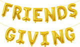Friendsgiving Decorations 16Inch Gold Letter Balloons Banner Thanksgiving Party Decor