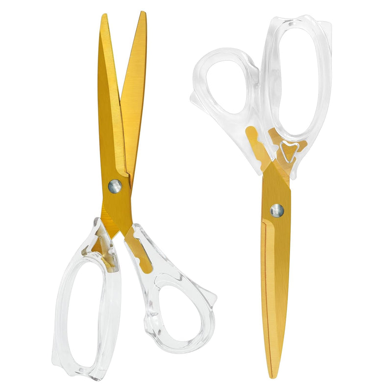 Premium Gold Scissors Set,Sewing Fabric Scissors Heavy Duty Titanium Scissors