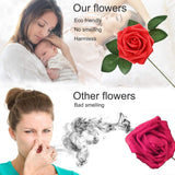 Artificial Flowers 25Pcs Real Looking Fake Roses With Stems For Diy Wedding Bouquets Baby Shower Centerpieces Floral Arrangements Party Tables Home Decorations