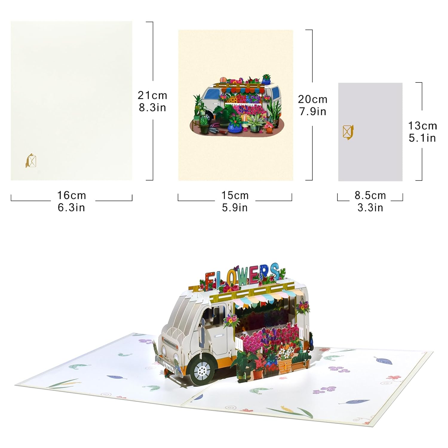 Float Pop Up Paper Flower Bouquet Greeting Cards With Blank Note Card & Envelope, Ideal Gift For Celebrating Love, Birthday, Anniversary, Special Moments, Valentine'S Day, Mother'S Day