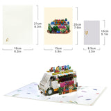 Float Pop Up Paper Flower Bouquet Greeting Cards With Blank Note Card & Envelope, Ideal Gift For Celebrating Love, Birthday, Anniversary, Special Moments, Valentine'S Day, Mother'S Day