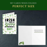 St. Patrick'S Day Greeting Cards, Irish Blessing Cards, 5"X7" Folded Card W/Envelope, Single Card, Made In Usa By A Small Family Business (Irish You...)