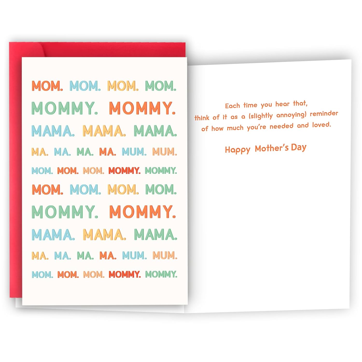 Mother'S Day Card, Mother'S Day Gifts For Mom, Humorous Mothers Day Card From Daughter Or Son, Mothers Day Gifts, Mom Greeting Cards With Envelope