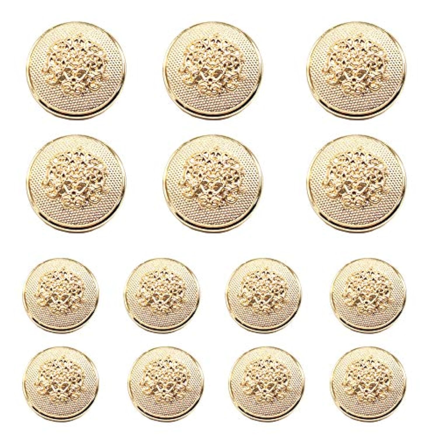 14Pcs Gold Blazer Buttons For Men'S Suits Blazers Sport Coats 20Mm 15M