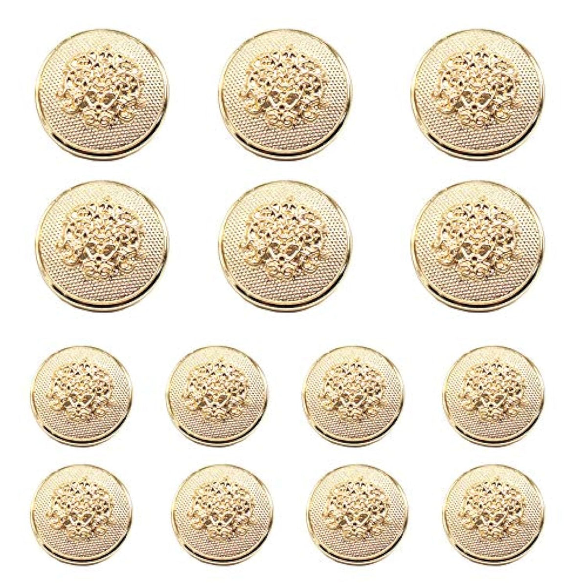 14Pcs Gold Blazer Buttons For Men'S Suits Blazers Sport Coats 20Mm 15M