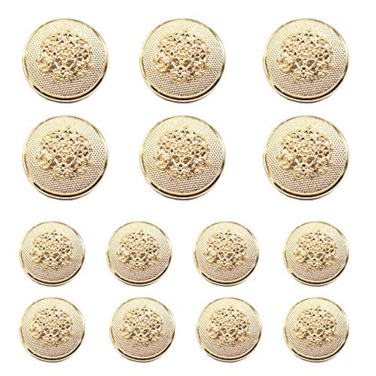 14Pcs Gold Blazer Buttons For Men'S Suits Blazers Sport Coats 20Mm 15M