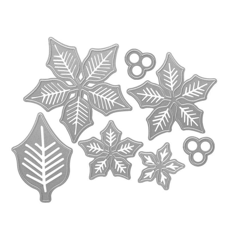 Metal Christmas Cutting Dies Leaves Embossing Stencil Die Cuts For Car